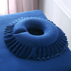 구멍 쿠션 미용 패드 베개 실리콘 화이트 마시지샵 얼굴, 1개, 대형 면 코어 티베트블루 분리세탁