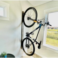 木紋直立式壁掛架 美國製單車壁掛架 自行車車架 腳踏車車架 公路車車架 單車收納架, 天然黑, 1個