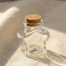 콜크 미니 별모양 유리병 50ml 공병 선물 사탕 슈가 설탕, 1개
