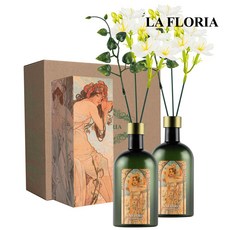 라플로리아 꽃 디퓨저, 2개, 500ml, S5.장미뿜뿜향/A11.자스민꽃(소)-L12/화이트