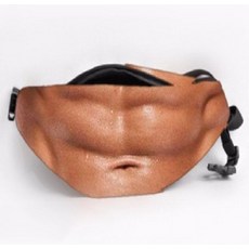 무쓸모선물 뱃살 힙색 웃긴 배 가방 킹받는 기발한, 1개, 복근 대형