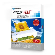 로드메일코리아 코팅기용 고급형 코팅필름 기계 코팅지 150mic, 50개, A3