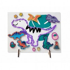 만들기세트 우드액자만들기 티라노 공룡 털실 DIY 1인세트, 1개, 상세페이지 참조