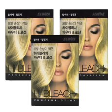 세화 하이블리치 파우더 10g & 로션 30ml 탈색약 3개