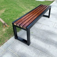 리온 야외벤치 대기 정원 야외 감성의자 벤치 카페인테리어, 1개, 1.2m 업그레이드 월넛