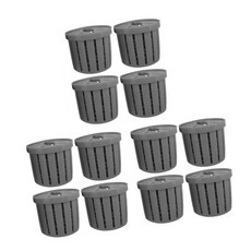 16개의 어항 홀더 슬롯 메시 와이드 립 필터 그물 냄비 버킷, Gray