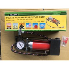 舍樂力 SELLERY 單管腳踏打氣筒 台灣製 腳踩式打氣筒 自行車充氣筒 附球針, 1個