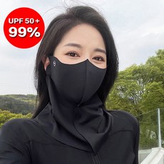 [일반우편배송] UV 자외선차단 쿨링 3D 마스크 스카프 얼굴가리개 스포츠 등산 골프 마스크, [일반우편]블랙, 1개