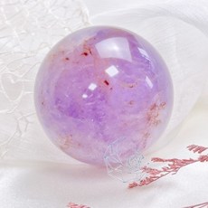 藍86 紫螢石 粉螢石 螢石球 6.7cm 粉紫 日系夢幻煙燻紫 蕈紫 帶天然共生 細閃 絲狀紋, 1個