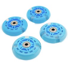 兒童扭扭車配件 寶寶搖擺車 妞妞車前後輪 閃光靜音軲轆輪胎 腳架含輪子 通用型兒童車配件 全套三角架靜音滑行, 1個, 藍色 8cm靜音閃光輪*4個