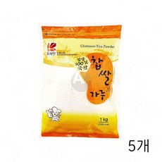 뚜레반 100퍼센트 국산 찹쌀가루 1Kg X 5개 김장재료, 1세트