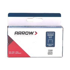 Arrow Fastener 855 장인 및 듀오 패스트 스테이플 건용 헤비 듀티 와이드 크라운 스테이플 아연 도금 강철 구조 1250팩 다리 길이 0.8cm(5/16인치), 5/16 in