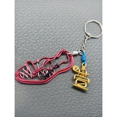 鋁線折字姓名吊飾鑰匙圈 - 客製化手工姓名鋁線製作