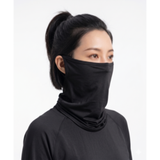 자외선차단 쿨스킨 쿨링 안면 냉감 귀걸이 마스크 8컬러 1+1, 2개, 블랙
