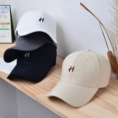 패션 데일리 남녀공용 야구모자 캡모자 캐주얼 볼캡 야구 트윌 코튼 심플 로고 패널 나일론, 단일, 화이트