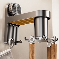 Briturn 회전 조리도구걸이 흡착식 주방걸이, 1개, 그레이