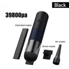 로봇 청소기 3 in1 39800pa 먼지 수집기 휴대용 무선 강력 흡입 전기 홈 자동차 진공 2026 신제품, 1)Black