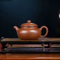 直髮宜興原礦紫泥紫砂壺家用手工紫砂壺仿古紫砂壺茶具, 1個, 仿古壺210毫升紫泥