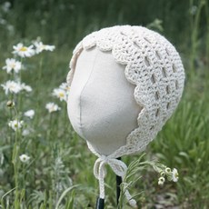 슬로우모먼츠 사계절 데이지 보넷 - 아기보넷 코바늘 보넷 만들기 DIY 키트, 02오트밀, 1개