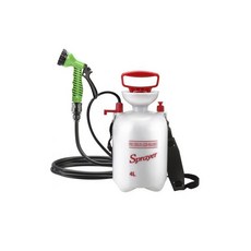 캠핑용 4/8L 휴대용 샤워기 여행용 하이킹용 3m 호스가 있는 야외 관개 세차용 다기능 분무기, 4L