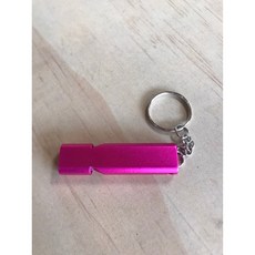 求生口哨 登山哨子 高分貝口哨 口哨鑰匙圈 鋁合金 求救哨 口哨 防身哨子 超大聲哨子 隨身哨, 玫瑰色, 1個