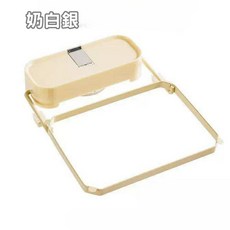 吸盤式水槽過濾架 過濾網 水槽過濾 吸盤式 一秒安裝 廚餘過濾 掛抹布, 1個, 按壓吸盤奶白銀過濾架*1(無過濾網)