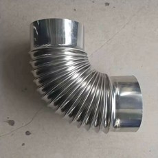 연통 벤츄레이터 모터 배기팬 캠핑 화목난로 굴뚝 굴뚝용, B. 10CM 스테인리스 스틸 엘보