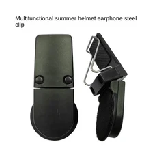 여름 오토바이 전기 자전거 헬멧 헤드셋 고정 클램프 다기능 스틸 클립 플라스틱 블루투스, 02 B Steel clips