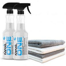 맥스엘 원 ™ 차량 스프레이 트리펜® 기술 포함 빠른 분사 및 닦기 다목적 무수 세차제 페인트 유리 휠 플라스틱 트림을 세척 광택 보호하며 사전 없이 사용 1갤런, 2 Bottles + 4 Towels