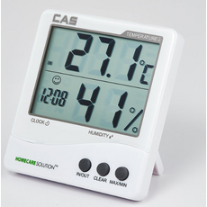 카스 디지털 온습도계 TE-201 실내 온도 습도 탁상용 벽걸이용 (-10℃~50℃ / 20%~95% RH), 1개