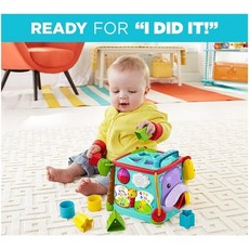 Fisher Price費雪 可愛動物積木盒【奇哥代理公司貨】寶寶積木玩具, Multicolor, 1個