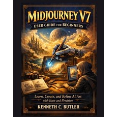 (영문도서)Midjourney V7 User Guide for Beginners: Learn Create and Refine AI Art with Ea... Paperback, Independently Published, English, 9798244118940