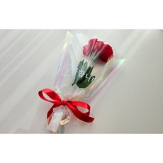 [샤랄라상점]카네이션 한송이 꽃다발 스승의날 선생님 감사합니다 선물, 1개, 레드