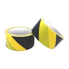 黃黑警示膠帶 PVC地板膠帶, 1個, 黃黑警示膠帶 48MM*18Y