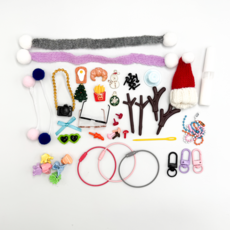 SOLAB 모루인형 만들기 DIY 키트 겨울 올인원 패키지 크리스마스 부자재, 2.겨울 버전 모루인형 악세사리 올인원 키트, 1개