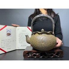 藏王窯 鑄鐵茶壺 20cm長 15.5cm寬 1.169kg重, 金