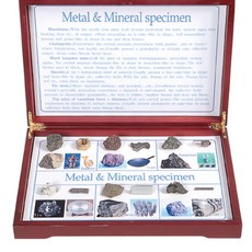 나무상자 금속 합금 광물표본 12종세트 실험용 과학실 초등학교