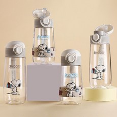 優貝選 史努比 SNOOPY 兒童水壺 500ML/600ML 吸管/直飲式便攜水壺, 500ML-吸管式, 1個