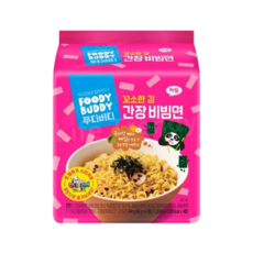 푸디버디 간장비빔면 344g, 1팩