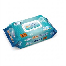 易立爽 99.9% 純水柔濕巾 80抽, 1個, 80張, 60gsm