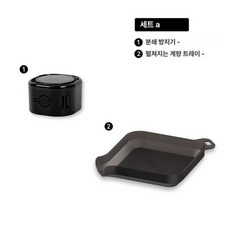 커피 정전기 분말 방지 비산 분쇄 제거 1 분무기 날림 에스프레소 전, 1개, 블랙 + 블랙 커피 계량판