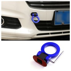 黏貼式拖車勾 汽車裝飾：賽車風格改裝，多色可選，簡易安裝, 藍色, 1個