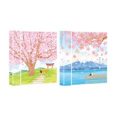 珠友 SA-10702 A4/13K4孔PP空夾/圓形夾/檔案夾/文件夾/資料夾/文書收納夾/4孔空夾 好好逛文具小舖, 1個, SA-10702-01貓結櫻緣