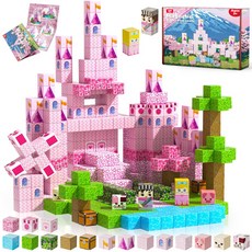 100pcs 자석 블록 어린이 교육 장난감 창의적 쌓기 세트 생일 선물
