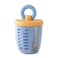 고리링 후르츠팟 샐러드 과일 도시락통 과일통 보관용기 과일컵, 1개, 블루바디