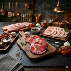 [우리아파트정육점] 듀록 돼지구이세트 <듀록삼겹1kg+듀록목살1kg+듀록꽃삼겹1kg> - 대용량실속상품, 1kg, 3개