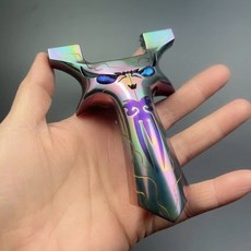 鈦閤金 新款硬化炫彩噁魔彈弓 闇扣快壓速夾彈力 強勁射擊 精準耐用 戶外運動, 1個, 9025