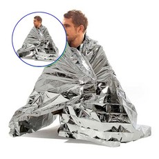 쌍문상회 지금 필요한 저체온증예방담요 방풍방열담요 긴급체온유지담요 캠핑담요 비상담요 구명보온블랭킷 야외구명보온블랭킷 구명담요 비상용담요 구명블랭킷 31872EA, 실버