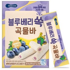 베베쿡 딸기 쏙 곡물바 8p, 블루베리맛, 40g, 4개