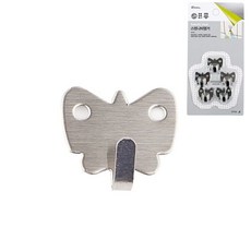 스텐 후크 행거 5p 나비모양 걸이 고리